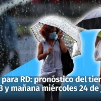 Así serán las condiciones del tiempo para hoy martes y mañana miércoles 24 de julio en República Dominicana