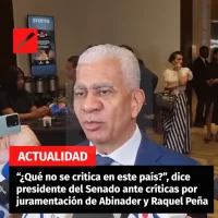“¿Qué no se critica en este país?”, dice presidente del Senado ante críticas por juramentación de Abinader y Raquel Peña