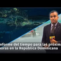 Informe del tiempo para las próximas horas en la República Dominicana, con incidencia de vaguada