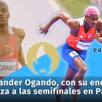 Atleta Alexander Ogando de la República Dominicana, con su energía avanza a las semifinales en las Olimpiadas París 2024