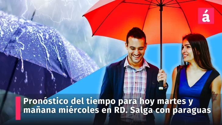 Informe del tiempo para hoy martes y mañana miércoles 7 de agosto en República Dominicana