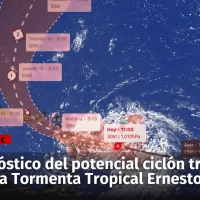 ¿Cómo impactaría la tormenta tropical Ernesto en  República Dominicana y Puerto Rico?