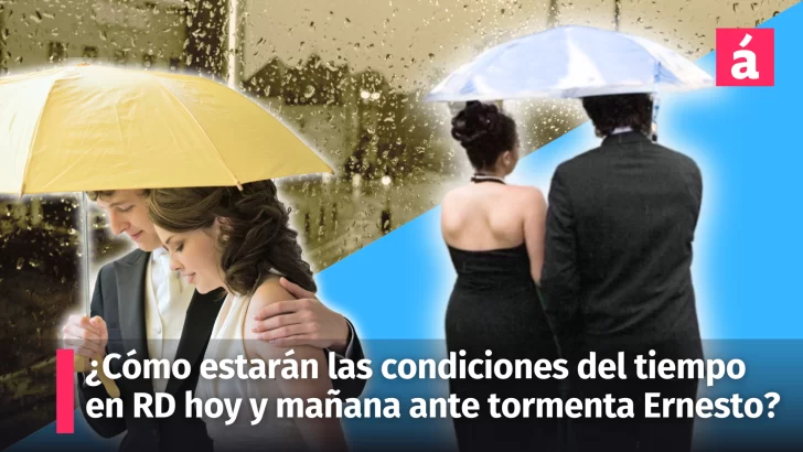 Clima: reporte del tiempo para República Dominicana hoy martes 13. Para mañana miércoles afectado por tormenta Ernesto