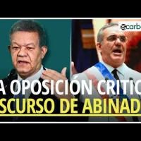 La oposición CRITICA discurso del presidente Abinader