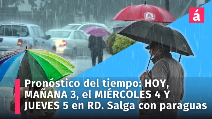 Clima en República Dominicana: actualizamos los datos del informe del tiempo de hoy, mañana 3, miércoles 4 y jueves 5