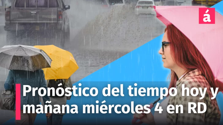 Clima para la República Dominicana: Pronóstico del tiempo de hoy martes 3 y mañana 4 de septiembre.