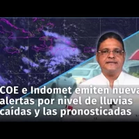 Por el nivel de lluvias caídas el COE y el Indomet cambian las alertas en República Dominicana