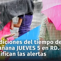 Clima para la República Dominicana: pronóstico para hoy miércoles 4 y mañana jueves 5 de septiembre.