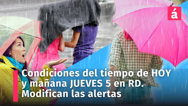 Clima para la República Dominicana: pronóstico para hoy miércoles 4 y mañana jueves 5 de septiembre.