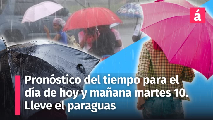 ¿Cuál es el pronóstico del tiempo para el resto de hoy lunes 9 y para mañana martes 10 de septiembre?