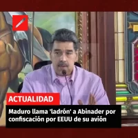 Maduro llama ‘ladrón’ a Abinader por confiscación por EEUU de su avión