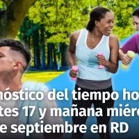 Pronóstico del tiempo para la República Dominicana de hoy martes 17 y mañana miércoles 18 de septiembre