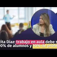 Rita Díaz: trabajo en aula debe ser 90% de alumnos y 10% de profesor