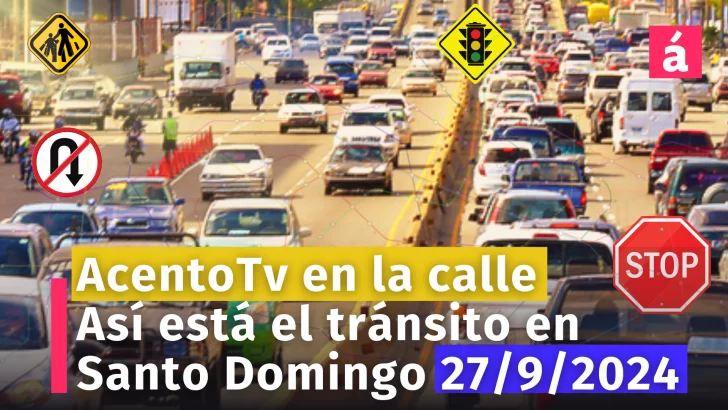 Reporte del tránsito en la Av. Lincoln y en la Av. Bolívar fluye a 10km/h ESTE/OESTE. AcentoTv en las calles de Santo Domingo 27/9/24