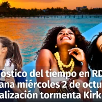 Informe del tiempo para esta noche y mañana miércoles 2 de octubre, así como la actualización sobre la tormenta tropical Kirk