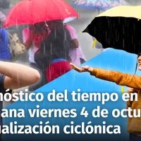 Pronóstico del tiempo para mañana viernes 4 de octubre en República Dominicana. Alertas climáticas en el Atlántico