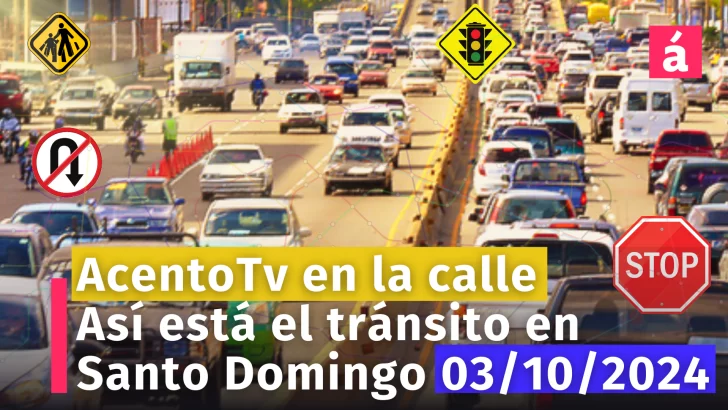 Reporte del tránsito en la Av. W. Churchill y en la Av. 27 de Febrero en Santo Domingo hoy 3 de octubre