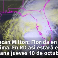 Huracán Milton categoría 5 amenaza Florida: Evacuaciones masivas y alerta máxima. En República Dominicana informe del tiempo mañana jueves 10