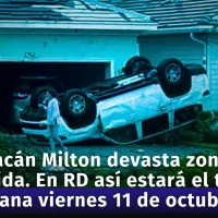 Devastación en Florida: El huracán Milton deja millones sin electricidad y daños catastróficos. Informe del tiempo para mañana viernes en República Dominicana