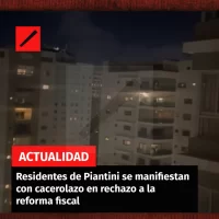 Residentes de Piantini se manifiestan con cacerolazo en rechazo a la reforma fiscal