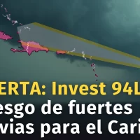 Alerta en el Caribe: Invest 94L se acerca a Antillas Menores y Puerto Rico con riesgo de fuertes lluvias