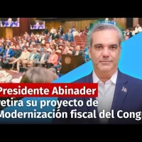 En su discurso el presidente Abinader anuncia el retiro de su proyecto de reforma fiscal