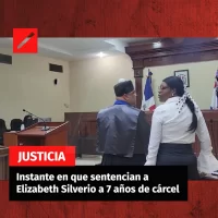 Instante en que sentencian a Elizabeth Silverio a 7 años de cárcel