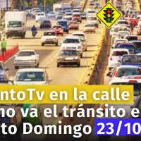 Así está el tránsito en la Av. Abraham Lincoln en dirección SUR/NORTE. AcentoTv en las calles deSanto Domingo