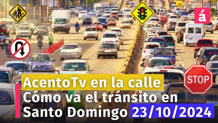 Así está el tránsito en la Av. Abraham Lincoln en dirección SUR/NORTE. AcentoTv en las calles deSanto Domingo