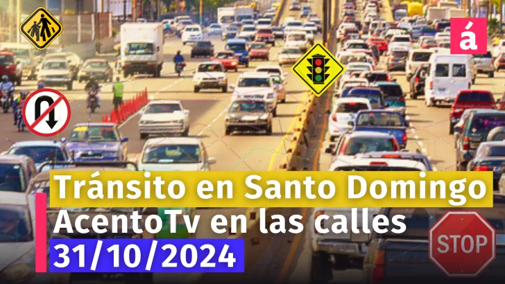 Así está en tránsito en la Av. John F. Kennedy en este momento. AcentoTV en las calles de Santo Domingo