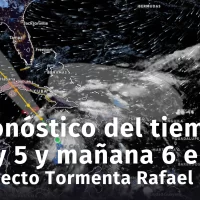 Pronóstico del Tiempo en la República Dominicana. Informe sobre las Inundaciones y la Tormenta Rafael. Resumen de la Situación en Valencia, España