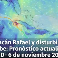 Huracán Rafael y disturbio atmosférico cerca del Caribe: Pronóstico para la República Dominicana 6 y 7 de noviembre 2024