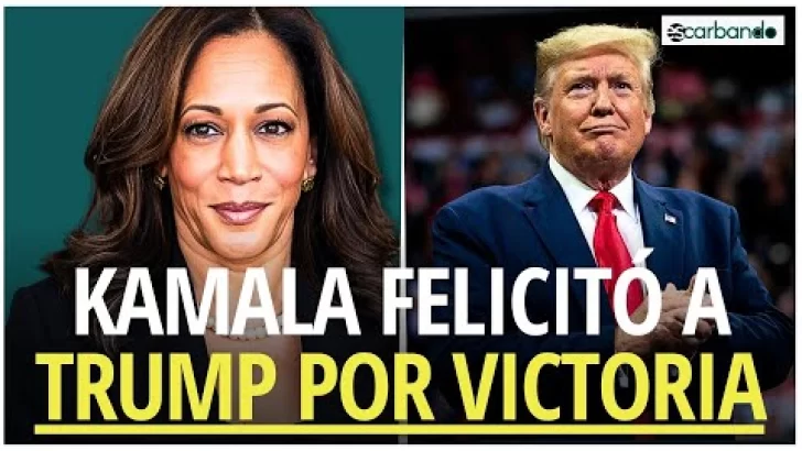 Kamala Harris reconoce victoria de Donald Trump y lo felicita