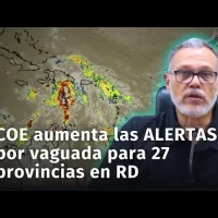 Aumentan las alertas en 27 provincias de República Dominicanan por vaguada y onda tropical