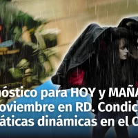 Pronóstico del tiempo para República Dominicana: continuarían las lluvias por vaguada hoy jueves 14 y mañana viernes 15 de noviembre