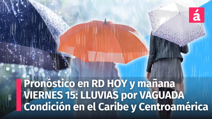 Clima: Pronóstico del tiempo para República Dominicana, Mucha Lluvia por vaguada hoy y mañana viernes; COE emite nuevas alertas. Actualización ciclónica