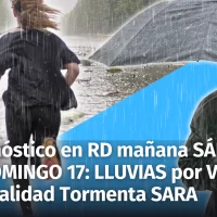 Pronóstico del tiempo para República Dominicana: Lluvias y tormentas eléctricas el 16 y 17 de noviembre de 2024, con alerta por la Tormenta Sara en el Caribe