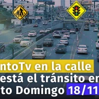 Así está el tránsito en la Avenida Winston Churchill, congestionado como de costumbre