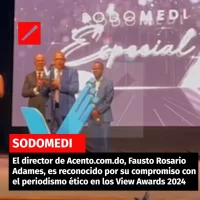 Fausto Rosario es reconocido por su compromiso con el periodismo ético en los View Awards 2024 de SODOMEDI