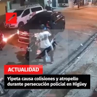 Yipeta causa colisiones y atropello durante persecución policial en Higüey