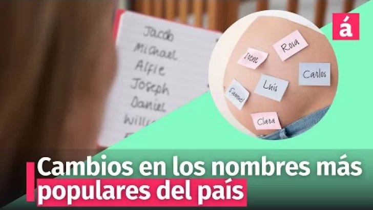 Cambios en los nombres más populares del país