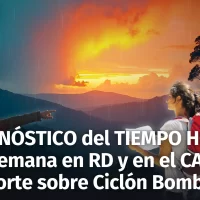 Clima: Pronóstico del tiempo hoy y el fin de semana (22-24 nov) en República Dominicana: lluvias por vaguada, condiciones en el Caribe y el Ciclón Bomba