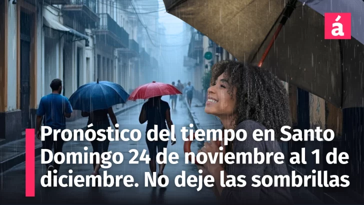 Pronóstico del Tiempo en Santo Domingo semana del 24 de Noviembre al 1 de Diciembre: Lluvias y Cielos Nublados