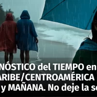 Pronóstico del Tiempo para República Dominicana, Caribe/Centroamérica en el resto del día y mañana 3 Diciembre: Lluvias y Tormentas Eléctrica