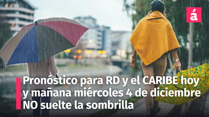 “Pronóstico del Tiempo: Lluvias Persistentes en República Dominicana y Caribe para hoy y mañana 4 de Diciembre 2024