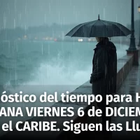 Pronóstico del tiempo para República Dominicana, Caribe y Centroamérica: lluvias intensas y alertas para HOY y MAÑANA 6 de diciembre de 2024