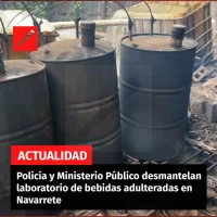 Policía y Ministerio Público desmantelan laboratorio de bebidas adulteradas en Navarrete