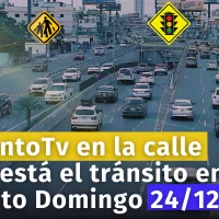 Así está el tránsito en la Av. Winston Churchill a esta hora. AcentoTV en las calles de Santo Domingo