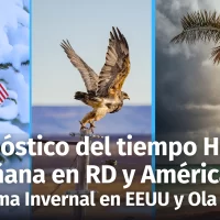 Pronóstico del Tiempo para República Dominicana Hoy 16 y Mañana 17 Enero y América: Clima Invernal Extremo e Incendios en EE.UU. y Ola de Calor en Argentina