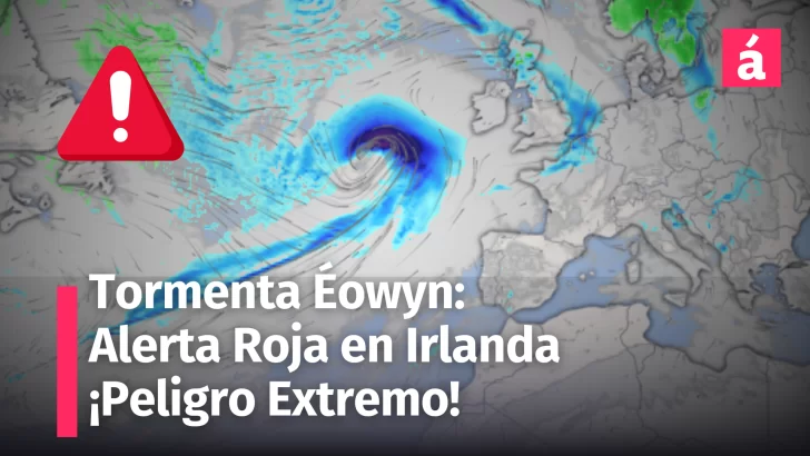 Alerta Roja por Tormenta Éowyn: Irlanda Enfrenta Condiciones Extremas con Ciclogénesis Explosiva (Ciclón Bomba)